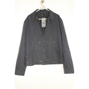 Zadig & Voltaire Lonnice‎ Utility Barn Jacket NWT Navy Blue Size XL